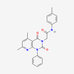 molecular formula C24H22N4O3 B4617868 2-(5,7-dimethyl-2,4-dioxo-1-phenyl-1,4-dihydropyrido[2,3-d]pyrimidin-3(2H)-yl)-N-(4-methylphenyl)acetamide 