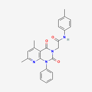 molecular formula C24H22N4O3 B4617868 2-{5,7-DIMETHYL-2,4-DIOXO-1-PHENYL-1H,2H,3H,4H-PYRIDO[2,3-D]PYRIMIDIN-3-YL}-N-(4-METHYLPHENYL)ACETAMIDE 