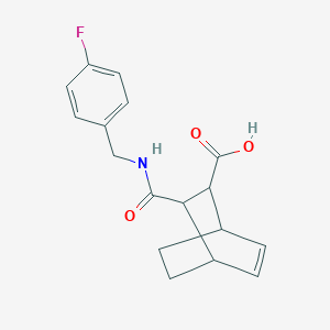 molecular formula C17H18FNO3 B4617875 3-{[(4-fluorobenzyl)amino]carbonyl}bicyclo[2.2.2]oct-5-ene-2-carboxylic acid 
