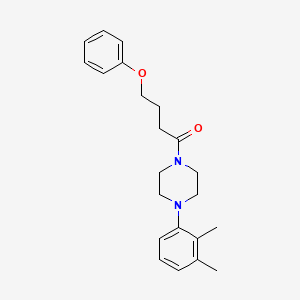 molecular formula C22H28N2O2 B4617884 1-(2,3-二甲基苯基)-4-(4-苯氧基丁酰)哌嗪 