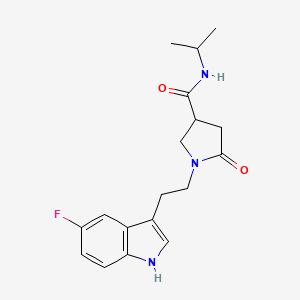 1-[2-(5-fluoro-1H-indol-3-yl)ethyl]-N-isopropyl-5-oxo-3-pyrrolidinecarboxamide