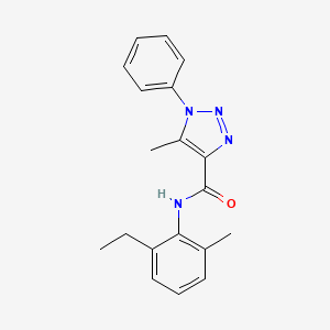 molecular formula C19H20N4O B4617915 N-(2-ethyl-6-methylphenyl)-5-methyl-1-phenyl-1H-1,2,3-triazole-4-carboxamide 