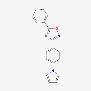 molecular formula C18H13N3O B4617928 5-苯基-3-[4-(1H-吡咯-1-基)苯基]-1,2,4-恶二唑 