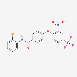 molecular formula C20H12BrF3N2O4 B4617934 N-(2-bromophenyl)-4-[2-nitro-4-(trifluoromethyl)phenoxy]benzamide 