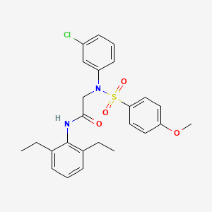 N~2~-(3-chlorophenyl)-N~1~-(2,6-diethylphenyl)-N~2~-[(4-methoxyphenyl)sulfonyl]glycinamide