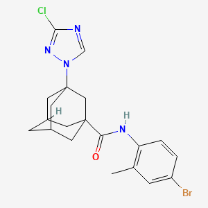 molecular formula C20H22BrClN4O B4617950 N-(4-bromo-2-methylphenyl)-3-(3-chloro-1H-1,2,4-triazol-1-yl)-1-adamantanecarboxamide 