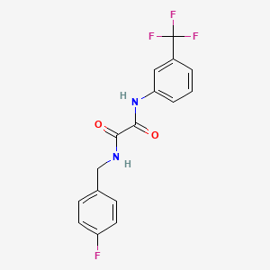 molecular formula C16H12F4N2O2 B4617955 N-(4-氟代苄基)-N'-[3-(三氟甲基)苯基]乙二酰胺 