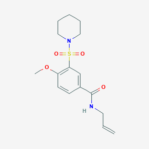 molecular formula C16H22N2O4S B4617971 N-allyl-4-methoxy-3-(1-piperidinylsulfonyl)benzamide 