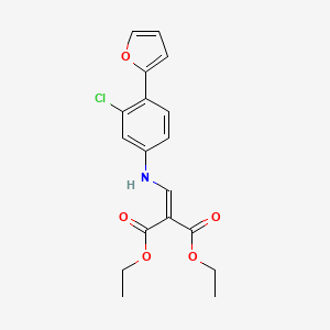 molecular formula C18H18ClNO5 B4618000 diethyl ({[3-chloro-4-(2-furyl)phenyl]amino}methylene)malonate 