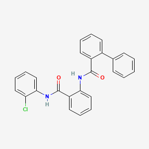 molecular formula C26H19ClN2O2 B4618018 N-(2-{[(2-chlorophenyl)amino]carbonyl}phenyl)-2-biphenylcarboxamide 