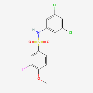 molecular formula C13H10Cl2INO3S B4618054 N-(3,5-dichlorophenyl)-3-iodo-4-methoxybenzenesulfonamide 