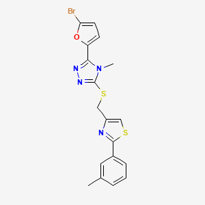 3-(5-bromo-2-furyl)-4-methyl-5-({[2-(3-methylphenyl)-1,3-thiazol-4-yl]methyl}thio)-4H-1,2,4-triazole