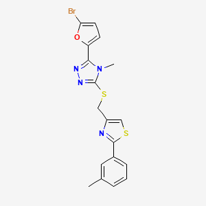 molecular formula C18H15BrN4OS2 B4618059 3-(5-bromo-2-furyl)-4-methyl-5-({[2-(3-methylphenyl)-1,3-thiazol-4-yl]methyl}thio)-4H-1,2,4-triazole 