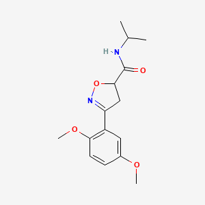 molecular formula C15H20N2O4 B4618066 3-(2,5-二甲氧基苯基)-N-异丙基-4,5-二氢-5-异恶唑甲酰胺 