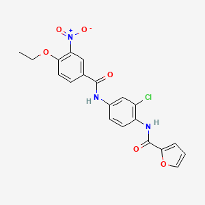 molecular formula C20H16ClN3O6 B4618069 N-{2-chloro-4-[(4-ethoxy-3-nitrobenzoyl)amino]phenyl}-2-furamide 