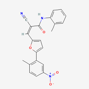 2-cyano-3-[5-(2-methyl-5-nitrophenyl)-2-furyl]-N-(2-methylphenyl)acrylamide