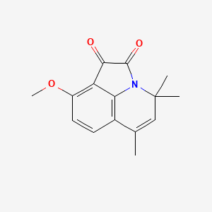 molecular formula C15H15NO3 B4618091 9-methoxy-4,4,6-trimethyl-4H-pyrrolo[3,2,1-ij]quinoline-1,2-dione 