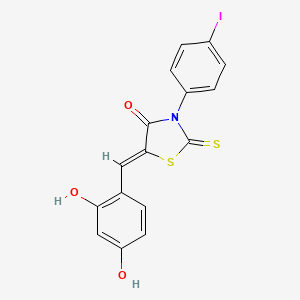 5-(2,4-dihydroxybenzylidene)-3-(4-iodophenyl)-2-thioxo-1,3-thiazolidin-4-one