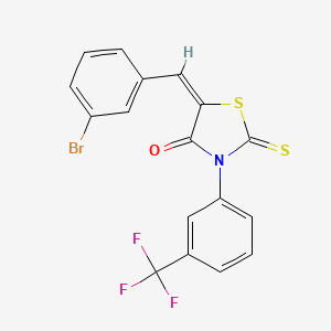 5-(3-bromobenzylidene)-2-thioxo-3-[3-(trifluoromethyl)phenyl]-1,3-thiazolidin-4-one