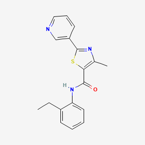 N-(2-ethylphenyl)-4-methyl-2-(3-pyridinyl)-1,3-thiazole-5-carboxamide