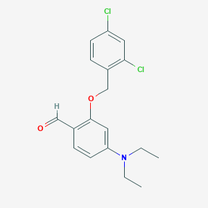 molecular formula C18H19Cl2NO2 B461816 2-[(2,4-Dichlorobenzyl)oxy]-4-(diethylamino)benzaldehyde CAS No. 346640-02-6