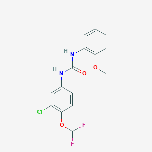 molecular formula C16H15ClF2N2O3 B4618163 N-[3-chloro-4-(difluoromethoxy)phenyl]-N'-(2-methoxy-5-methylphenyl)urea 