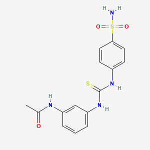 N-{3-[({[4-(aminosulfonyl)phenyl]amino}carbonothioyl)amino]phenyl}acetamide