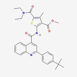 methyl 2-({[2-(4-tert-butylphenyl)-4-quinolinyl]carbonyl}amino)-5-[(diethylamino)carbonyl]-4-methyl-3-thiophenecarboxylate