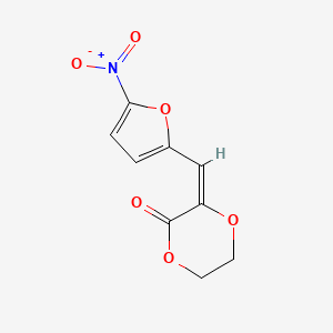 molecular formula C9H7NO6 B4618181 3-[(5-nitro-2-furyl)methylene]-1,4-dioxan-2-one 