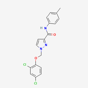 molecular formula C18H15Cl2N3O2 B4618208 1-[(2,4-二氯苯氧基)甲基]-N-(4-甲苯基)-1H-吡唑-3-甲酰胺 