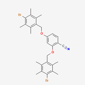 molecular formula C29H31Br2NO2 B4618221 2,4-双[(4-溴-2,3,5,6-四甲基苄基)氧基]苯甲腈 