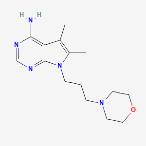 molecular formula C15H23N5O B4618224 5,6-dimethyl-7-[3-(4-morpholinyl)propyl]-7H-pyrrolo[2,3-d]pyrimidin-4-amine 