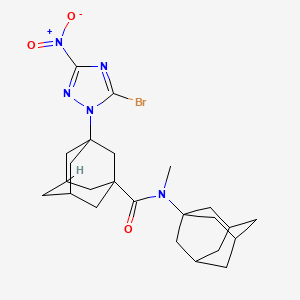 molecular formula C24H32BrN5O3 B4618249 N-1-adamantyl-3-(5-bromo-3-nitro-1H-1,2,4-triazol-1-yl)-N-methyl-1-adamantanecarboxamide 