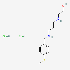 molecular formula C13H24Cl2N2OS B4618261 2-[(3-{[4-(methylthio)benzyl]amino}propyl)amino]ethanol dihydrochloride 