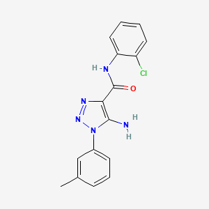 molecular formula C16H14ClN5O B4618268 5-amino-N-(2-chlorophenyl)-1-(3-methylphenyl)-1H-1,2,3-triazole-4-carboxamide 