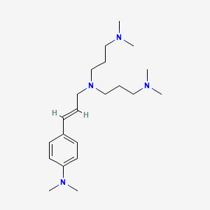 molecular formula C21H38N4 B4618271 N-{3-[4-(dimethylamino)phenyl]-2-propen-1-yl}-N-[3-(dimethylamino)propyl]-N',N'-dimethyl-1,3-propanediamine 