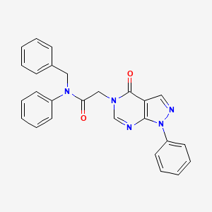 molecular formula C26H21N5O2 B4618289 N-benzyl-2-(4-oxo-1-phenyl-1,4-dihydro-5H-pyrazolo[3,4-d]pyrimidin-5-yl)-N-phenylacetamide 