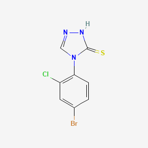 molecular formula C8H5BrClN3S B4618303 4-(4-bromo-2-chlorophenyl)-4H-1,2,4-triazole-3-thiol 