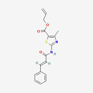 molecular formula C17H16N2O3S B4618316 2-(肉桂酰胺基)-4-甲基-1,3-噻唑-5-羧酸烯丙酯 