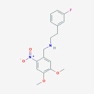 molecular formula C17H19FN2O4 B4618338 (4,5-dimethoxy-2-nitrobenzyl)[2-(3-fluorophenyl)ethyl]amine 