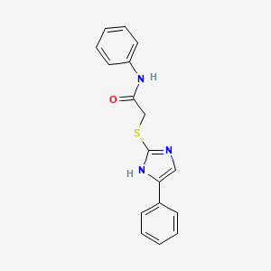 molecular formula C17H15N3OS B4618347 N-苯基-2-[(4-苯基-1H-咪唑-2-基)硫代]乙酰胺 