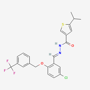 N'-(5-chloro-2-{[3-(trifluoromethyl)benzyl]oxy}benzylidene)-5-isopropyl-3-thiophenecarbohydrazide