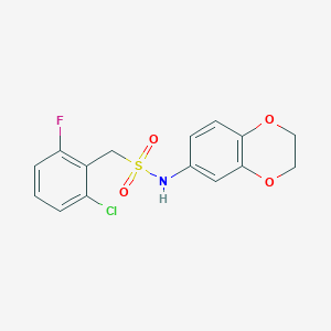 1-(2-chloro-6-fluorophenyl)-N-(2,3-dihydro-1,4-benzodioxin-6-yl)methanesulfonamide