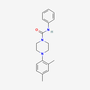 molecular formula C19H23N3O B4618366 4-(2,4-dimethylphenyl)-N-phenyl-1-piperazinecarboxamide 