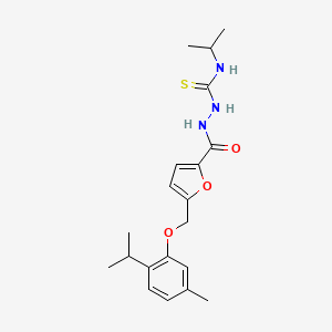 N-isopropyl-2-{5-[(2-isopropyl-5-methylphenoxy)methyl]-2-furoyl}hydrazinecarbothioamide