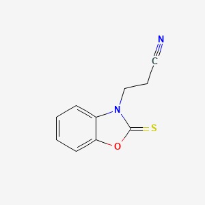 molecular formula C10H8N2OS B4618384 3-(2-thioxo-1,3-benzoxazol-3(2H)-yl)propanenitrile 