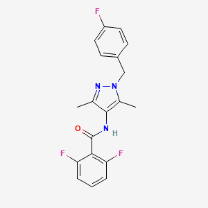 2,6-difluoro-N-[1-(4-fluorobenzyl)-3,5-dimethyl-1H-pyrazol-4-yl]benzamide