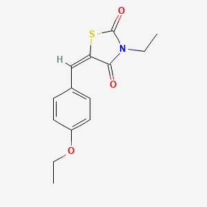 molecular formula C14H15NO3S B4618389 5-(4-乙氧基亚苄基)-3-乙基-1,3-噻唑烷-2,4-二酮 