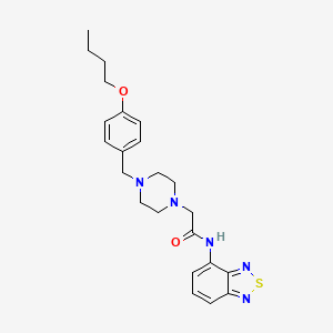 molecular formula C23H29N5O2S B4618393 N-2,1,3-benzothiadiazol-4-yl-2-[4-(4-butoxybenzyl)-1-piperazinyl]acetamide 