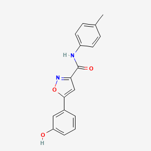 molecular formula C17H14N2O3 B4618406 5-(3-hydroxyphenyl)-N-(4-methylphenyl)-3-isoxazolecarboxamide 